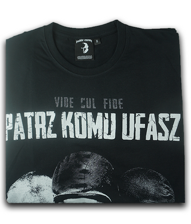 T-shirt PUBLIC ENEMY PATRZ KOMU UFASZ czarny