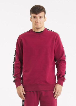 Bluza PIT BULL Tricot Terry TAPE NUGGET bordowa prosta