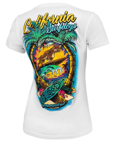 T-shirt damski PIT BULL SURF DOG WMN biały