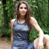 Tank top biegowy damski  EXTREME HOBBY FLOWERS szary