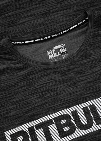 T-shirt PIT BULL HILLTOP CASUAL SPORT czarny (black melange)