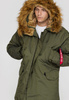 Kurtka parka ALPHA INDUSTRIES EXPLORER ciemnozielona (dark green) 193128 257