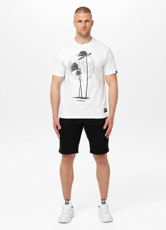 T-shirt PIT BULL PALMS biały