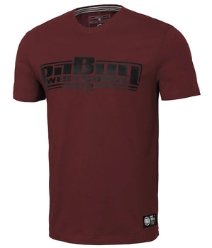T-shirt PIT BULL Garment Washed CLASSIC BOXING bordowy