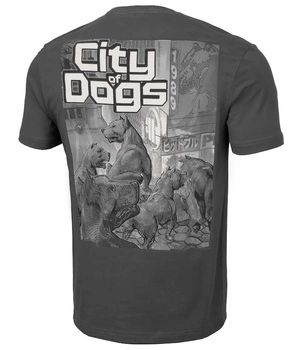T-shirt PIT BULL CITY OF DOGS grafitowy
