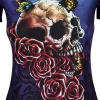 Short sleeve rashguard damski EXTREME HOBBY SKULL 2 niebieski