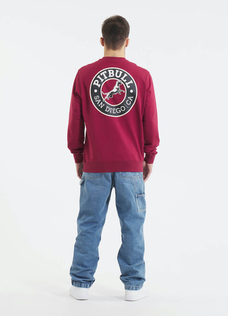 Bluza PIT BULL Tricot Terry SAN DIEGO CA bordowa prosta
