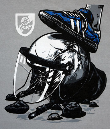 T-shirt USWEAR SHOE AND HELMET szary