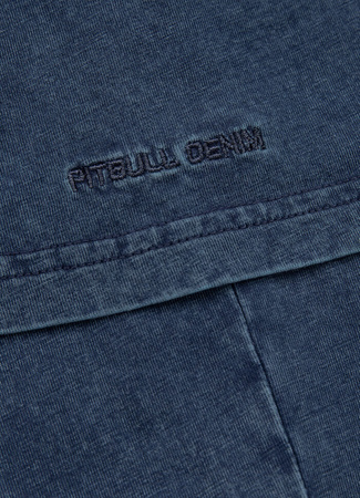 T-shirt PIT BULL Denim Washed OCEANSIDE granatowy