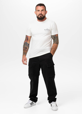 T-shirt PIT BULL USA CAL 140 spandex biały (off white)
