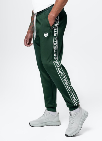 Spodnie dresowe PIT BULL OLDSCHOOL TAPE LOGO TERRY bottle green