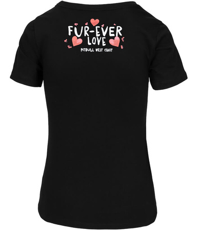 T-shirt damski PIT BULL  FUR EVER LOVE WMN czarny