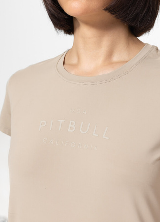 Damska koszulka sportowa PIT BULL AVENIDA WMN cappucino