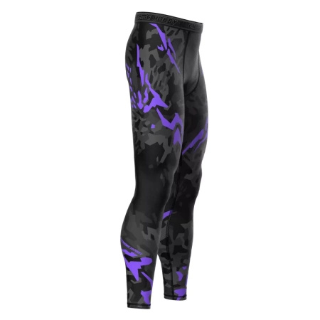 Legginsy męskie EXTREME HOBBY BLACK PANTHER fioletowe