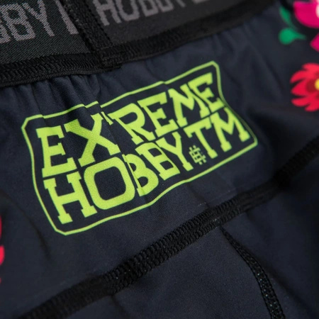 Legginsy sportowe damskie EXTREME HOBBY FOLK 3/4 czarny