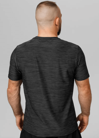 T-shirt PIT BULL SMALL LOGO CASUAL SPORT czarny (black melange)