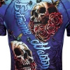 Short sleeve rashguard damski EXTREME HOBBY SKULL 2 niebieski