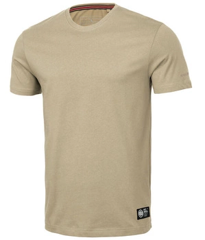 T-shirt PIT BULL SLIM FIT NO LOGO spandex beżowy (pale sand)