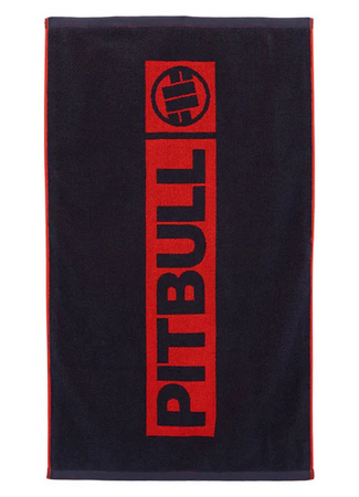 Ręcznik kąpielowy PIT BULL GYM HILLTOP grafitowo/czerwony 88x52 cm
