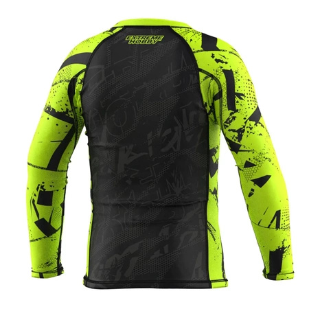 Longsleeve rashguard dziecięcy EXTREME HOBBY NEO limonkowy