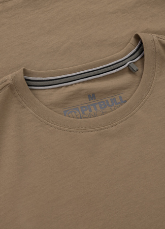 T-shirt PIT BULL SMALL LOGO 25 ciemnobeżowy (dark sand)
