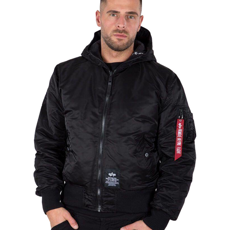 Dwustronna kurtka ALPHA INDUSTRIES HOODED PUFFER FD Rev. (black/black) 198117 515