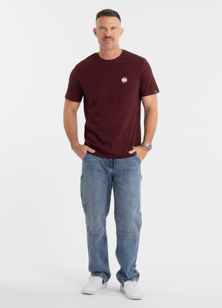 T-shirt PIT BULL SMALL LOGO 25 ciemnobordowy (dark burgundy)
