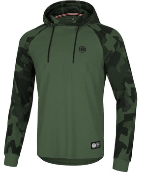 Longsleeve PIT BULL SPANDEX MERCADO SMALL LOGO z kapturem olive dillard