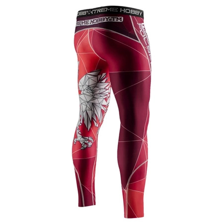 Legginsy Sportowe Męskie Polska Red