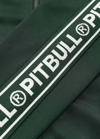 Bluza PIT BULL OLDSCHOOL TAPE LOGO TERRY bottle green stójka