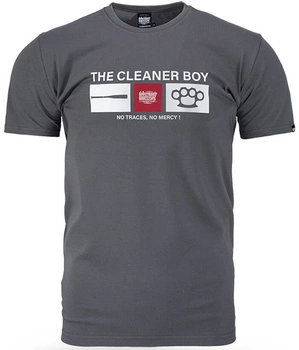 T-shirt DOBERMANS CLEANER BOY TS396 stalowy