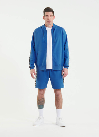 Bluza PIT BULL Tricot Terry TAPE NUGGET niebieska (electric blue) rozpinana