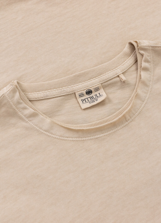 T-shirt PIT BULL Denim Washed RAW EDGE PACIFIC ultra light sand
