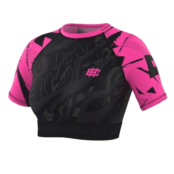 Crop Top Short Sleeve Rashguard Damski Neo