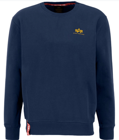 Bluza ALPHA INDUSTRIES SMALL LOGO granatowa (new navy) prosta 188307 435