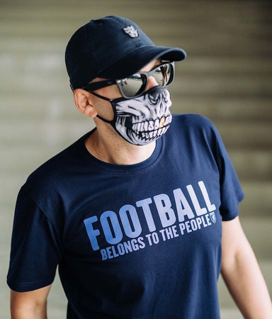 T-shirt PGWEAR FOOTBALL BELONGS TO THE PEOPLE granatowy