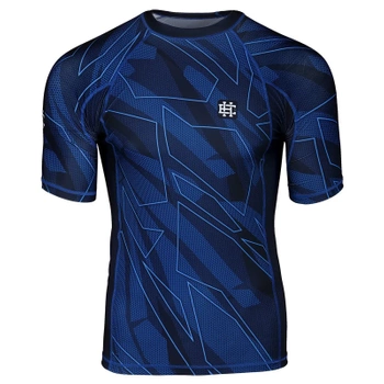 Short sleeve rashguard EXTREME HOBBY SHADOW niebieski