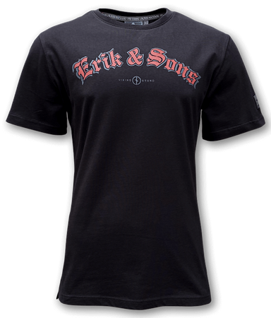 T-shirt ERIK & SONS VIKING czarny