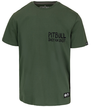 T-shirt PIT BULL SHOT FOR SHOT sage green