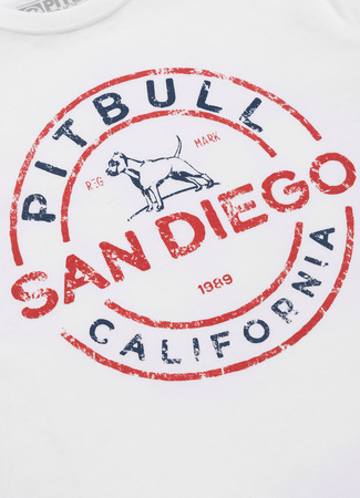 T-shirt PIT BULL SAN DIEGO INS. biały