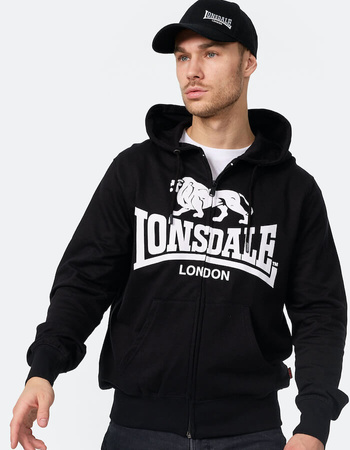 Bluza LONSDALE KRAFTY czarna rozpinana