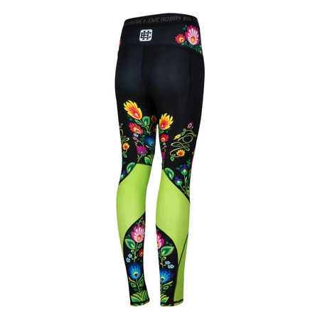 Legginsy sportowe damskie EXTREME HOBBY FOLK czarny