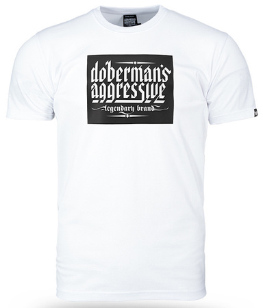 T-shirt DOBERMANS RUBBER LOGO TS353 biały