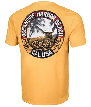 T-shirt PIT BULL OCEANSIDE pale yellow