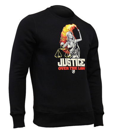 Bluza USWEAR JUSTICE OVER THE LAW czarna prosta