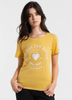 T-shirt damski PIT BULL HEARTIE WMN żółty (pale yellow)
