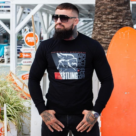 Bluza Crewneck  EXTREME HOBBY WRESTLING PRO czarny