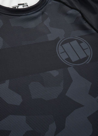 Rashguard PIT BULL DILLARD CASINO szary krótki rękaw