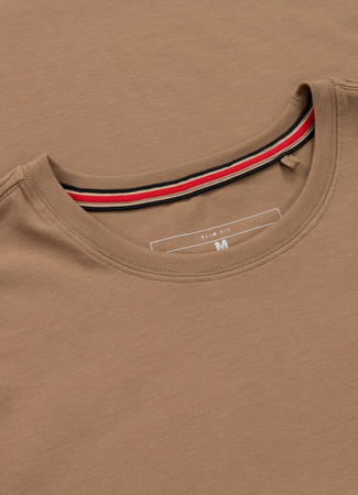 T-shirt PIT BULL MINIMAL 190 spandex brązowy (coyote brown)