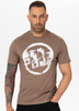 T-shirt PIT BULL LOGO PALMS brązowy (brown savana)